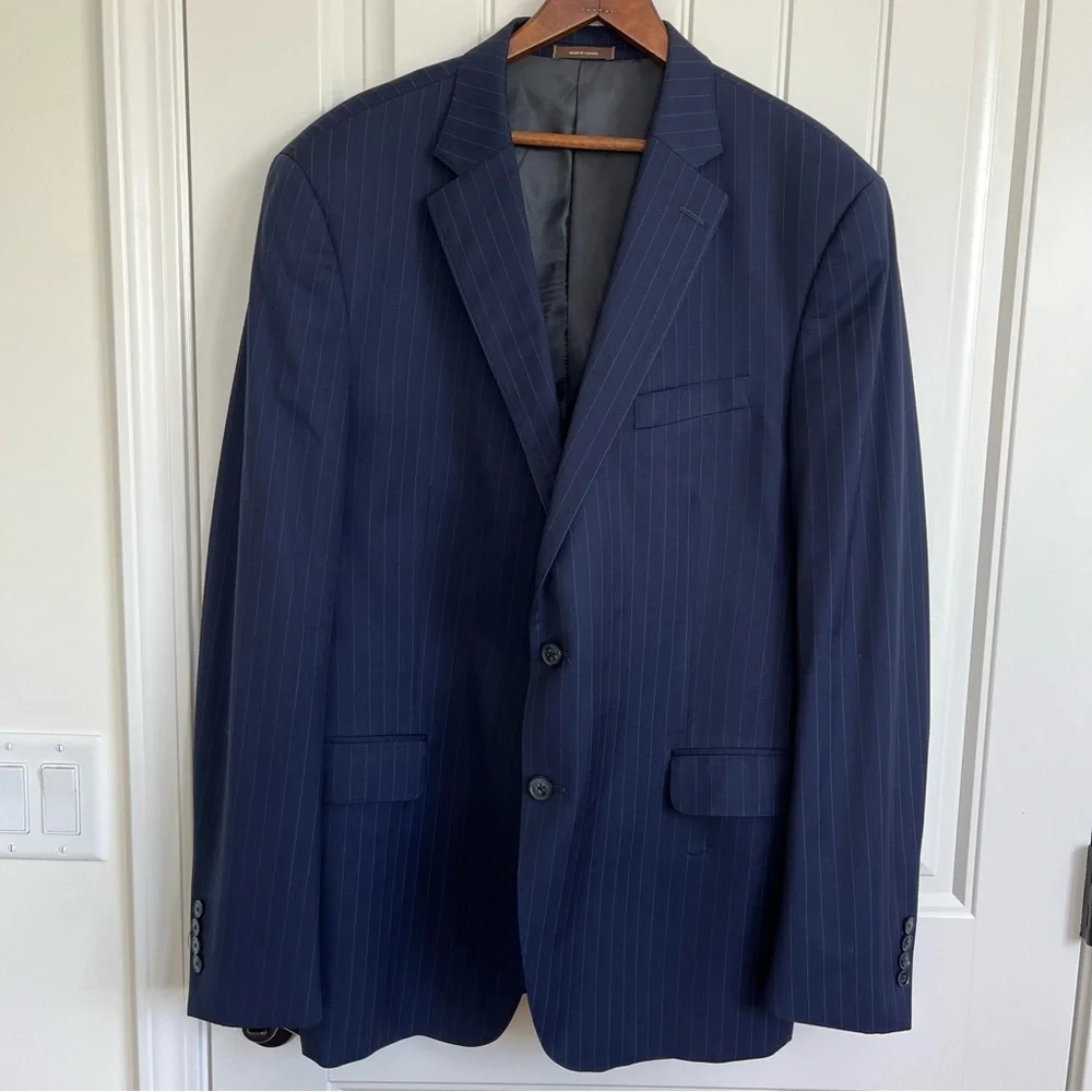 Peter Millar Men’s Navy Striped Jacket Blazer Sport Coat 46T